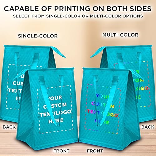 Miniatura 6 de Bolsas de almuerzo aisladas con cremallera para trabajo escuela viaje - Personalizado - Negro