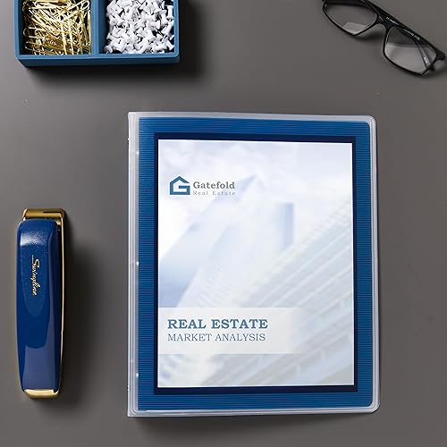 Miniatura 24 de Avery Flexi-View - Carpeta de 3 anillas, anillos redondos de 1/2 pulgada, 1 carpeta azul marino (15766)