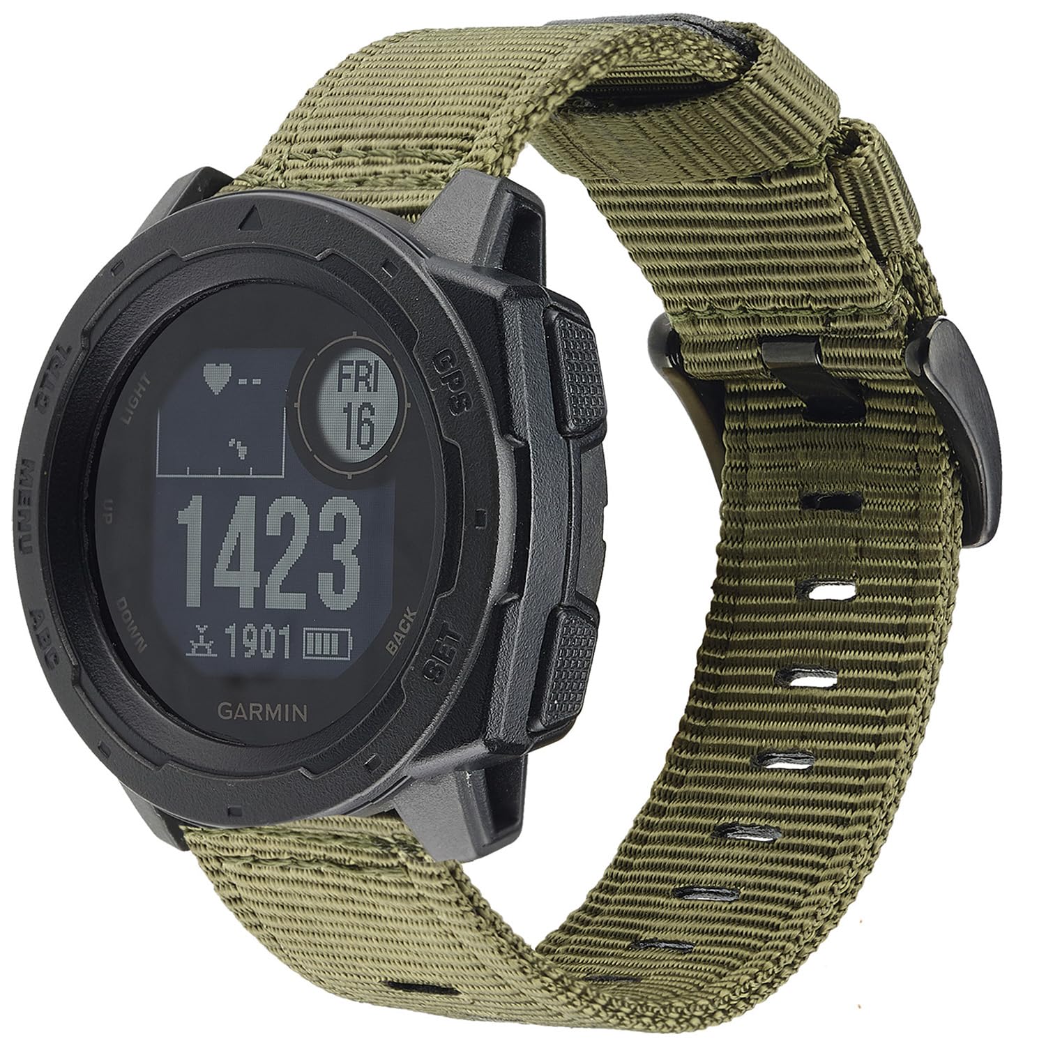 Bracelet de montre compatible Garmin Instinct/Instinct 2 Solar/Instinct 3 45 mm, Instinct E 45 mm, bracelet de rechange sport en nylon pour homme et femme pour Garmin Instinct Tactical/Esports/Solar