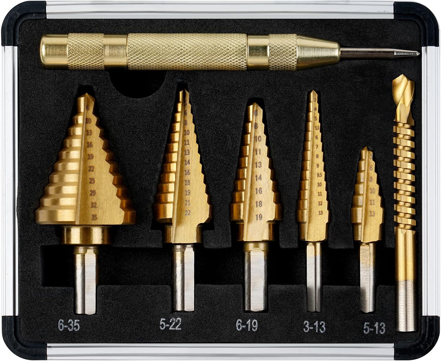 Krino 01170301 - HSS-G TiN Set Punte Rettificate Rivestite In Titanio Per Acciaio 19 Pezzi 4514410 - Foto 2