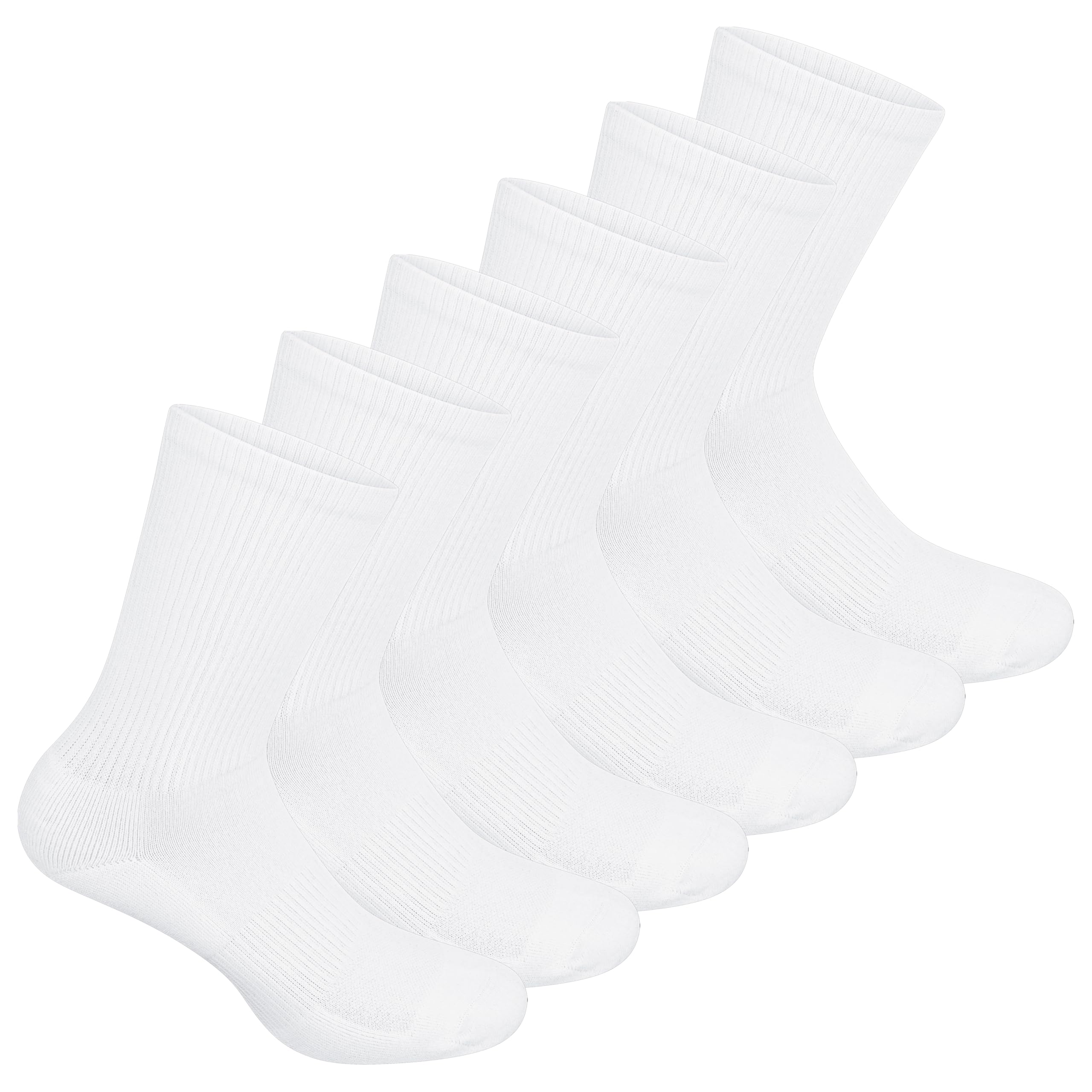 NYME Tennissocken Damen Herren 6-10 Paar - Socken Herren Atmungsaktive & Gepolsterte Sportsocken - Baumwolle Schwarze und Weiße Socken - 4 Größen (35-50)