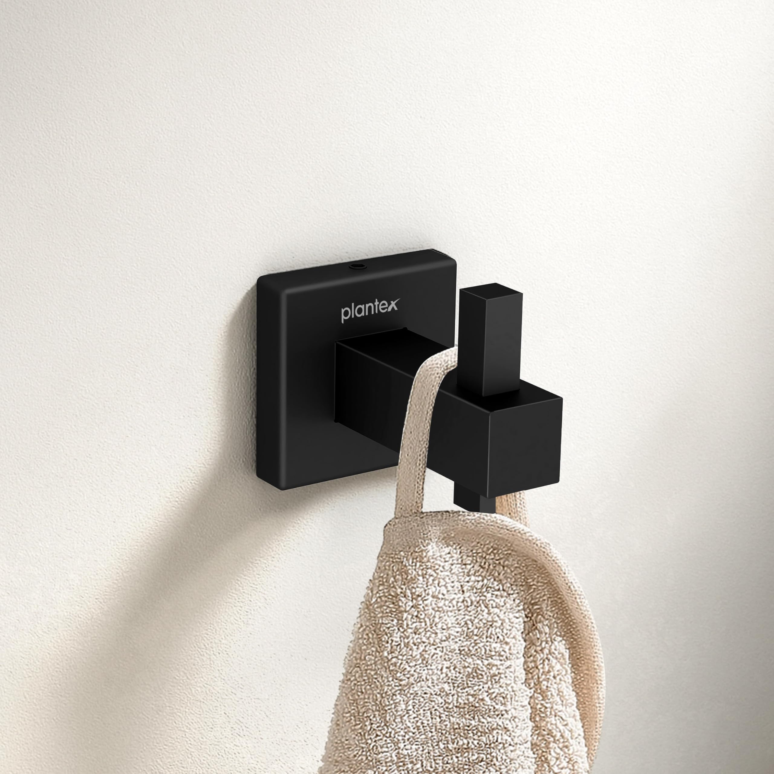 Plantex Stainless Steel Robe Hook for Bathroom/Door Hanger Hook/Wall Towel Hook/Bathroom Accessories - Pack of 1, Aqua (Black)-image-28