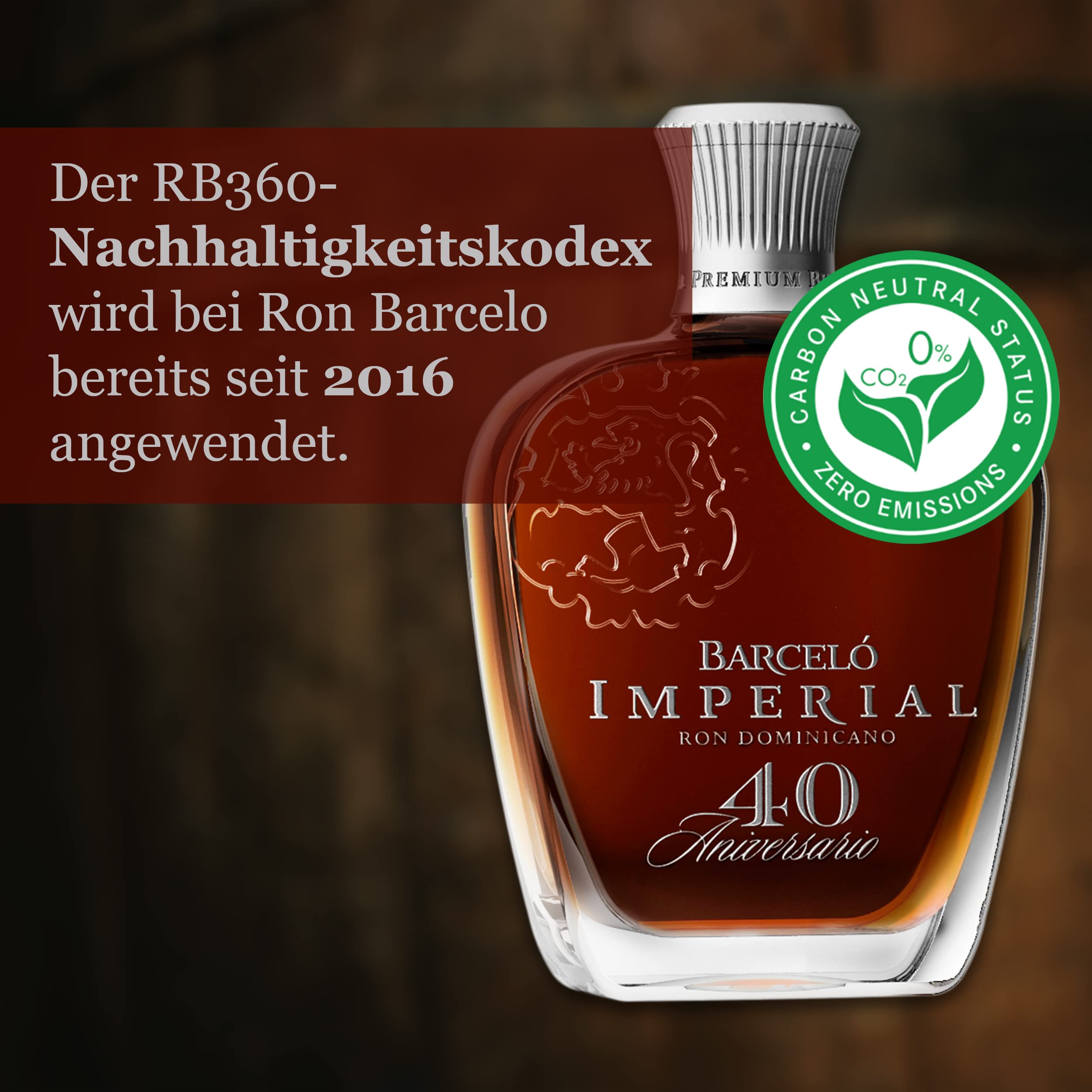 Ron Barceló Premium Blend 40 Aniversario Rum (1 x 0,7 l) 43% vol. - In edler Geschenkbox - Milder brauner Rum, blended aus exzellenten Rumsorten, behutsam und sorgfältig im Eichenfass gelagert