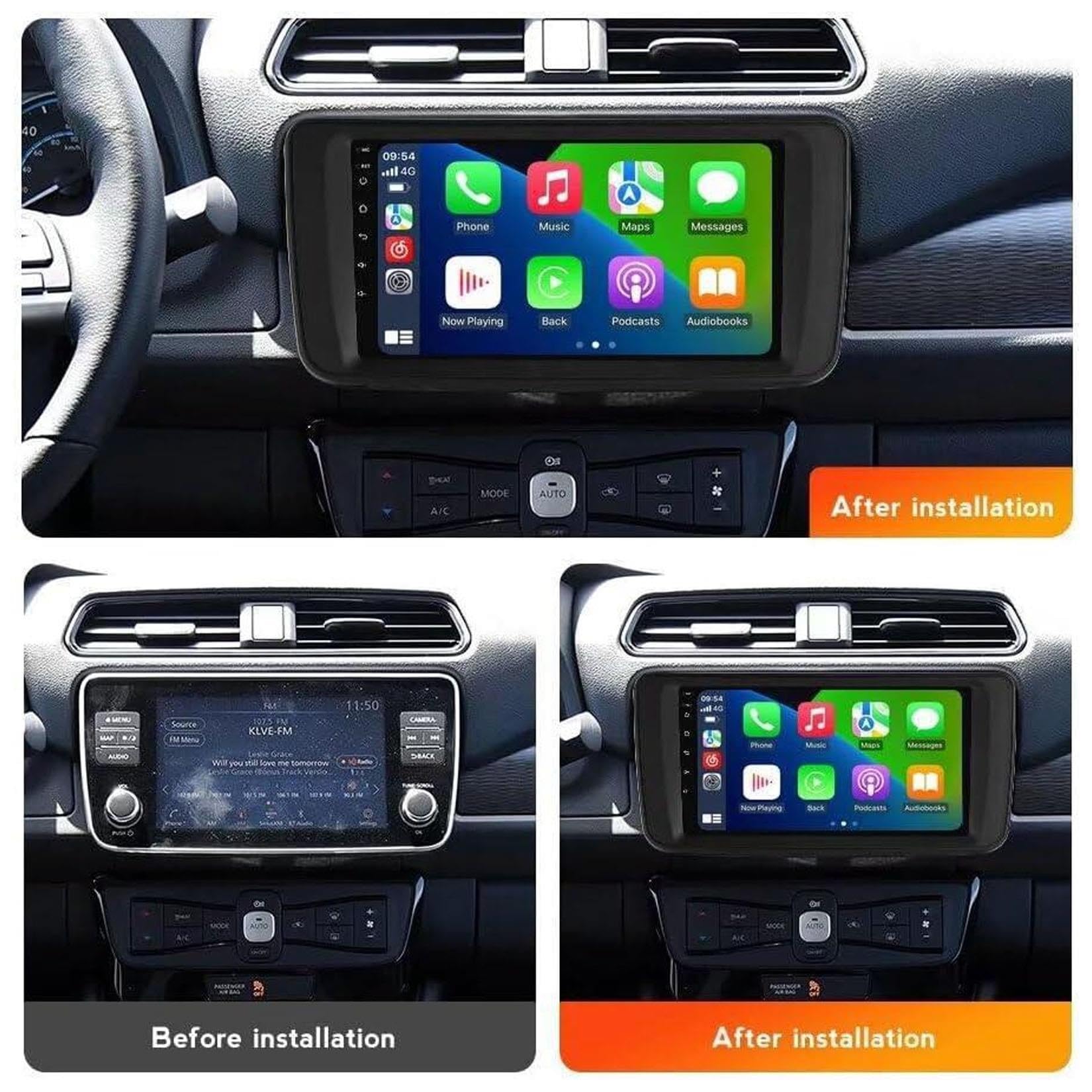 Autoradio Double DIN 9" pour Nissan Leaf 2017-2024
