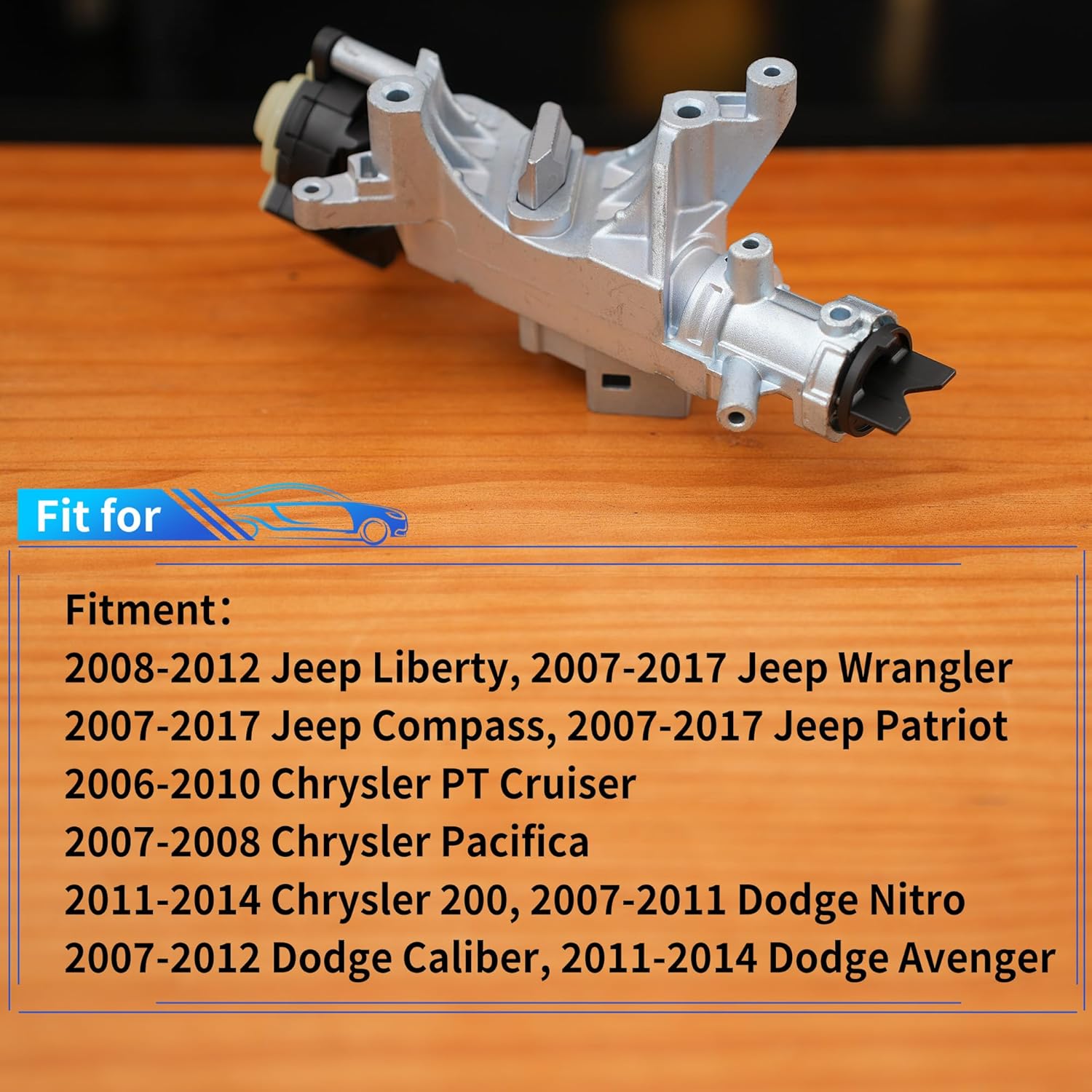 Rldym Steering Column Switch Housing 68054822AB for Dodge Caliber Nitro Avenger,for Chrysler PT Cruiser 200,for Jeep Liberty Patriot Wrangler Compass, Ignition Lock Cylinder Shroud Replace 05057297AJ