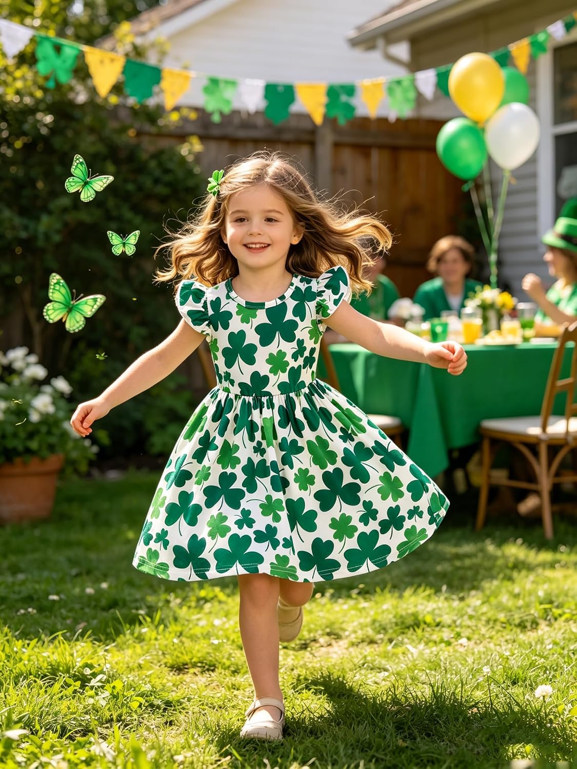 Baby Girls Dress Unicorn Casual Flutter Sleeve Swing Sundress Birthday Party Summer Playwear Dresses 1-8 Years Old