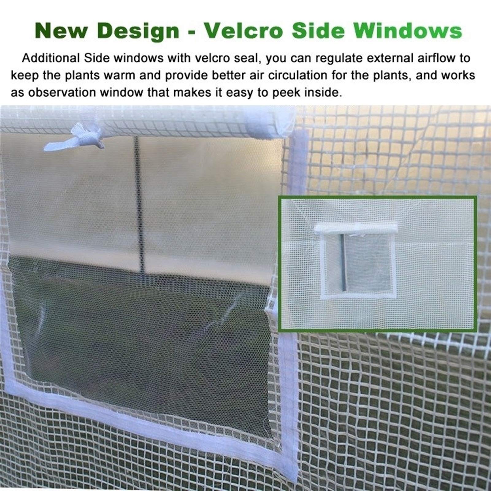 HWF Serra da Balcone Giardino Inverno Serra di Piante Poly Tunnel con Ripiani in Metallo, Growhouse All'aperto della Pianta del Pomodoro, 2m / 3m / 4m / 5m / 6m Lunga (Size : 300x200x200cm)
