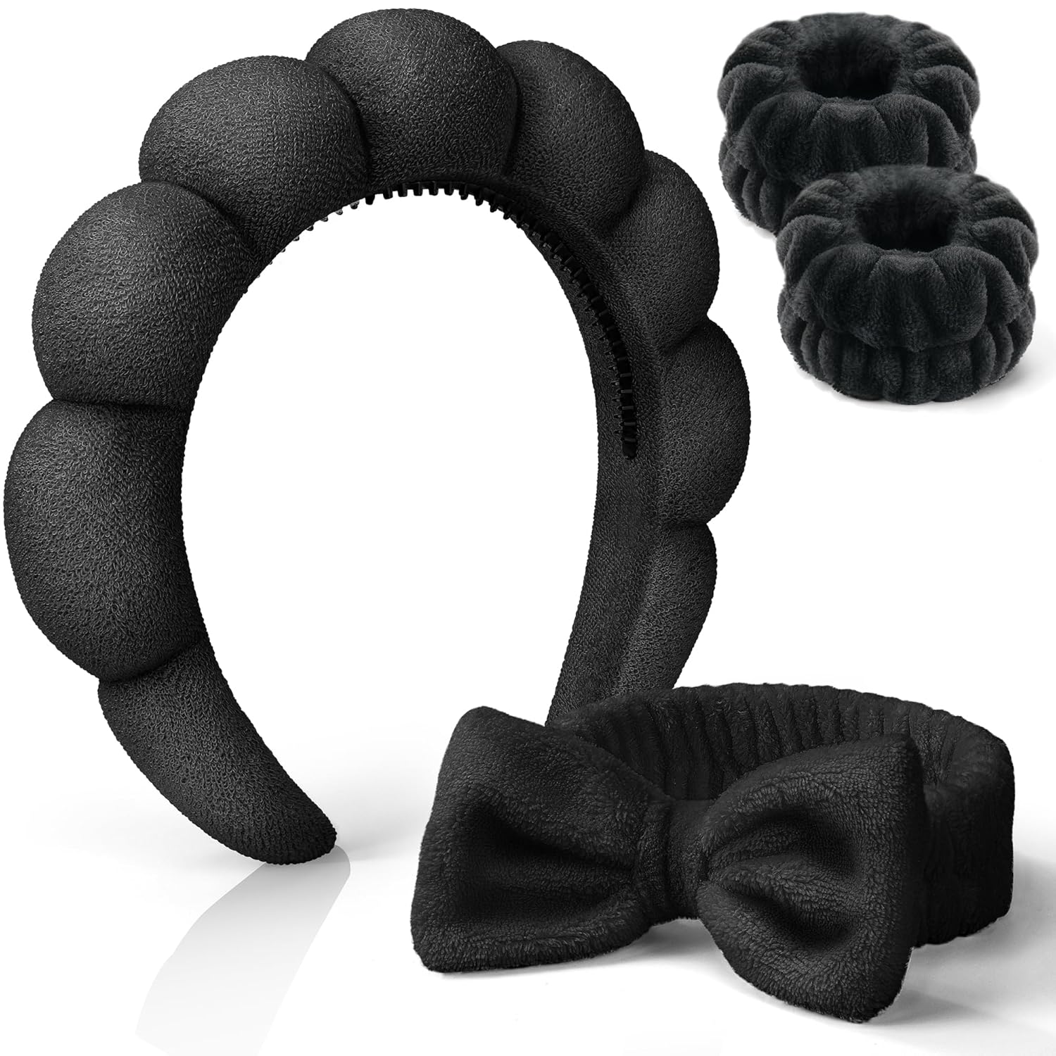 ACAI 6 Diadeas De Aquillaje Con Lazo De Spa Para Ujer De Forro Polar Coral Antideslizante