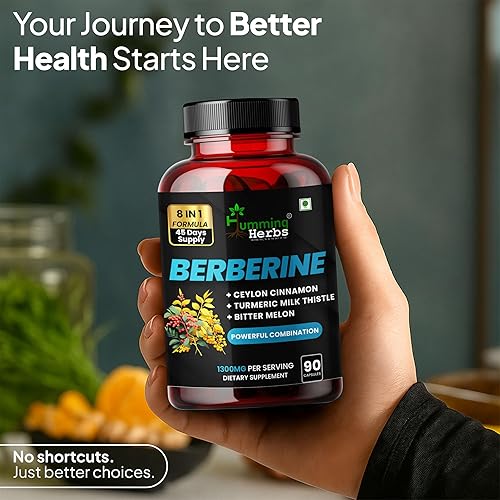 Miniatura 7 de Humming Herbs Berberina 8 en 1 90 cápsulas 13100 mg con melón amargo, cardo mariano, cúrcuma y pimienta negra - para una salud óptima