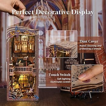 Amazon.com: fifijoy Book Nooks, DIY Miniature Book Nook Kit Music