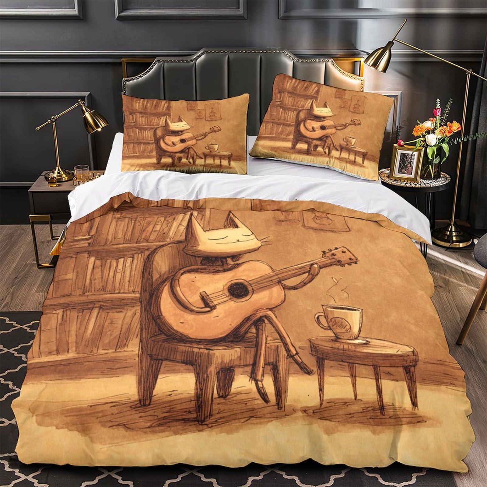 Linge de lit ado garçon imprimé papillon 3D pour transformer le style d'une chambre