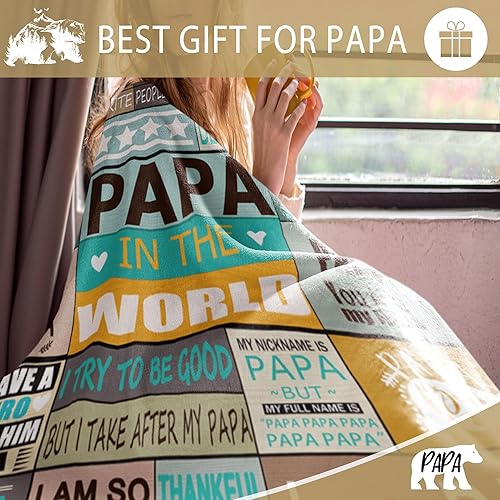 Miniatura 6 de Regalos de papá para papá, abuelo, regalos para papá de nietos, manta de papá oso, regalo de cumpleaños para papá, regalos para el abuelo de parte