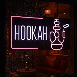 Placa de Led para Narguilé com Ícone Da-Vida Útil Estimada de 50.000 Horas, Atraia Mais Clientes!-Placa de Led Neon para Narguilé para Janela/Parede-Grande E Brilhante, Perfeita para Lo