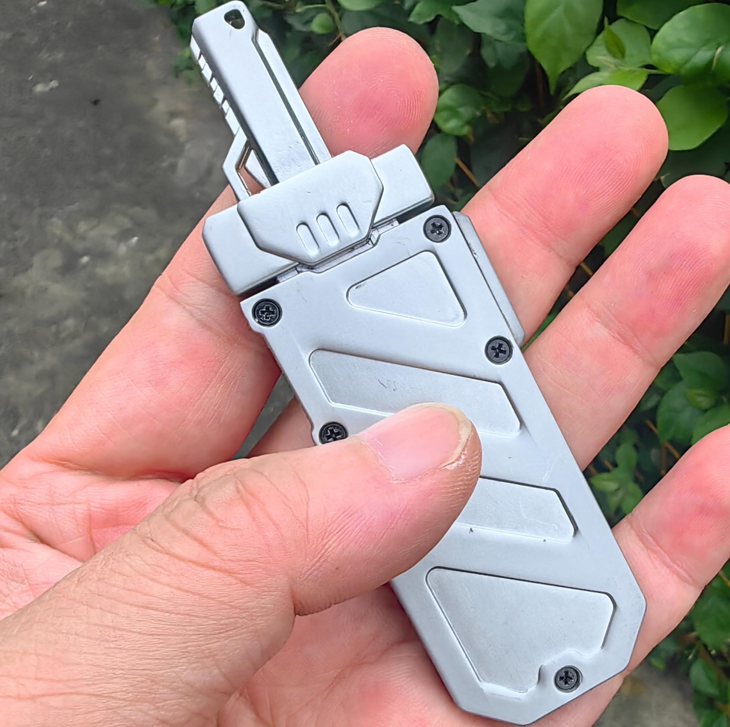 T-Conceal EDC Fidget Sliders Fidget Toys Stress Relief for Adults Metal Toy Mechanical Push Stress Relief Toy Sword Style Fidget Toy for (Silver) - Image 3