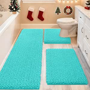 Tappeto Bagno Foglia Morbido Assorbente Camera Letto Scendi Doccia Antiscivolo 100% Made In Italy Blu | Leroy Merlin