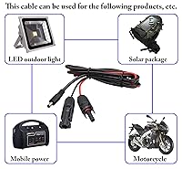 Vista 7 de zdyCGTime Adaptador solar macho y hembra a DC 0.217 in x 0.083 in Cable de extensión de energía solar macho para panel solar y conector de generador