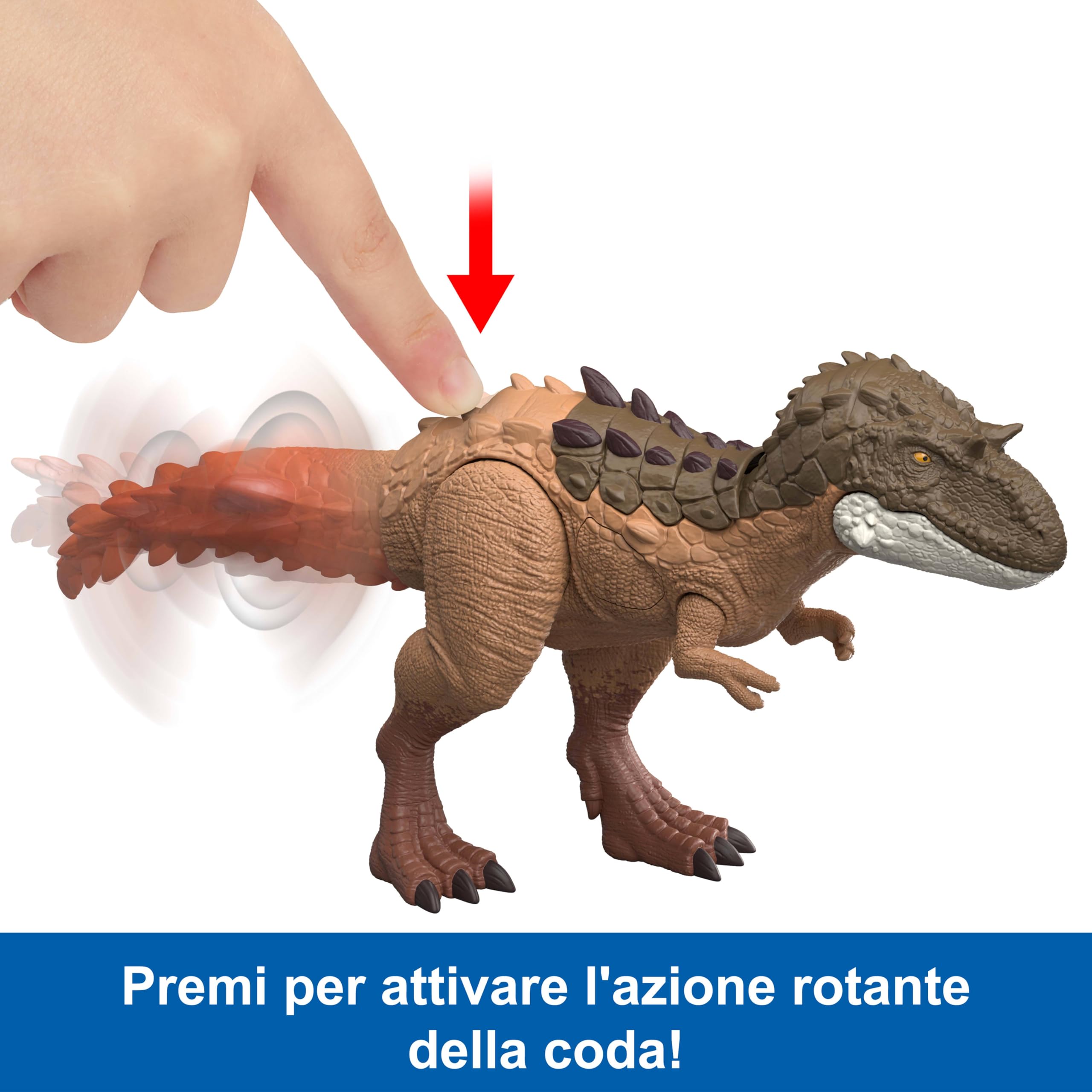 Mattel Jurassic World - Gorgosaurus Gigantic Thrashers, dinosauro di grandi dimensioni con 2 azioni d'attacco incluse e funzioni di evoluzione speciali, 4+ anni, JKL86