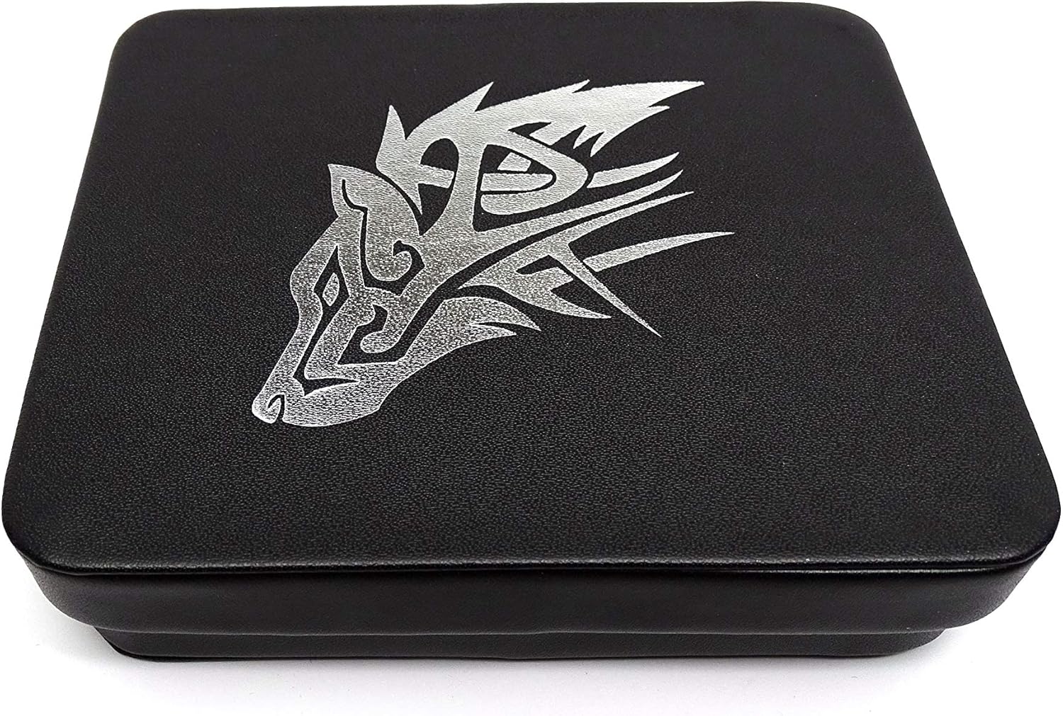 Dice Display and Storage Case - Wolf Design - Perfect for Metal, Stone, Plastic, or Wood Dice