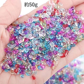 ꒰ঌふゆニャン໒꒱Ｎｏ1794 琉球ガラスフリット✨水色、クリア、薄黄緑 Amazon.co.jp: ガラスフリット【約100g 】琉球ガラス レジン