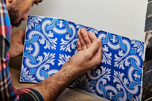 Miniatura 7 de Juego de azulejos adhesivos con estilo español o portugués (16 unidades)