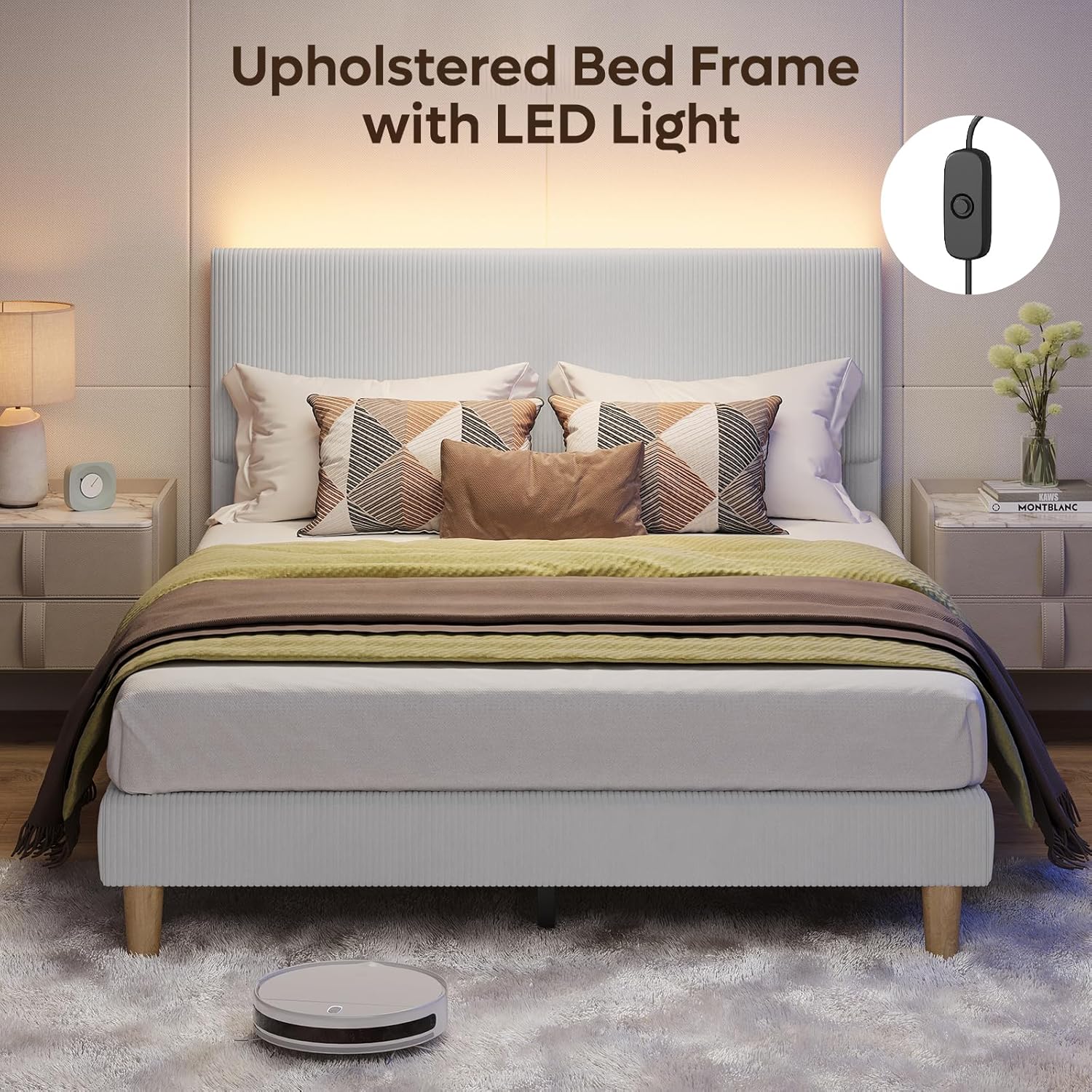 Adjustable Upholstered Headboard