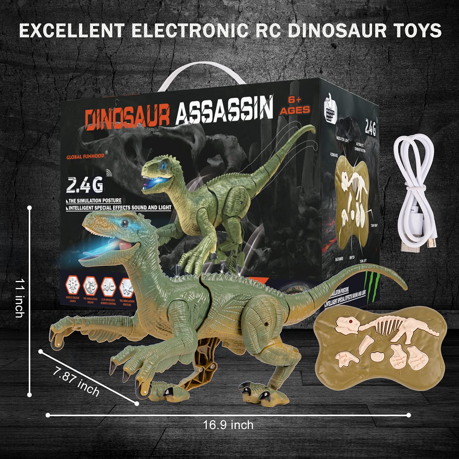 Buy Remote Control Dinosaur Toys, Joyshare 2.4Ghz RC Dinosaur Toys