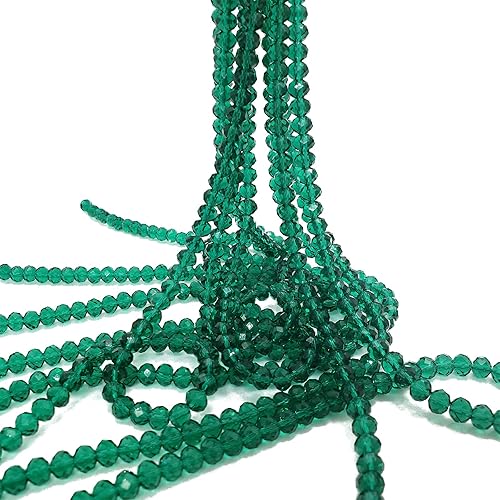 Miniatura 3 de Briolette de 0.236 in, 750 cuentas de cristal facetadas con forma de Rondelle, cuentas espaciadoras de cristal para pulseras, collares, decoración