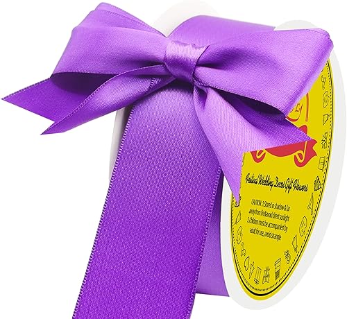 Miniatura 898 de Cinta de satén verde esmeralda de doble cara de 1-1/2 pulgadas x 50 yardas, cinta de poliéster verde esmeralda para envolver regalos, muy adecuada