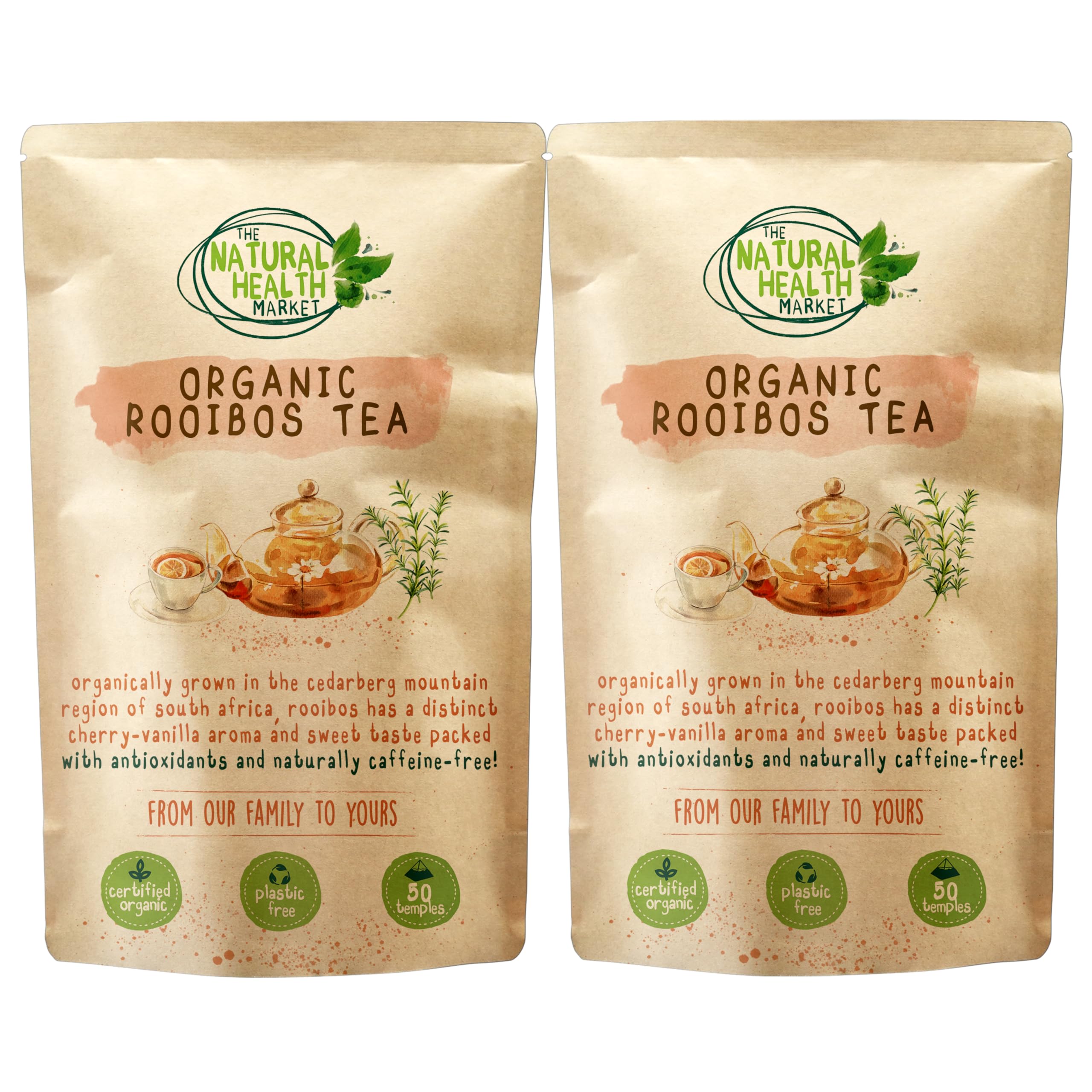 Organic Ginger Tea Bags – Strong Pure Ginger Root Herbal Tea – Plastic-Free & Caffeine-Free – Soil Association Organic – 50 Compostable Tea Bags – The Natural Health Market — view 51