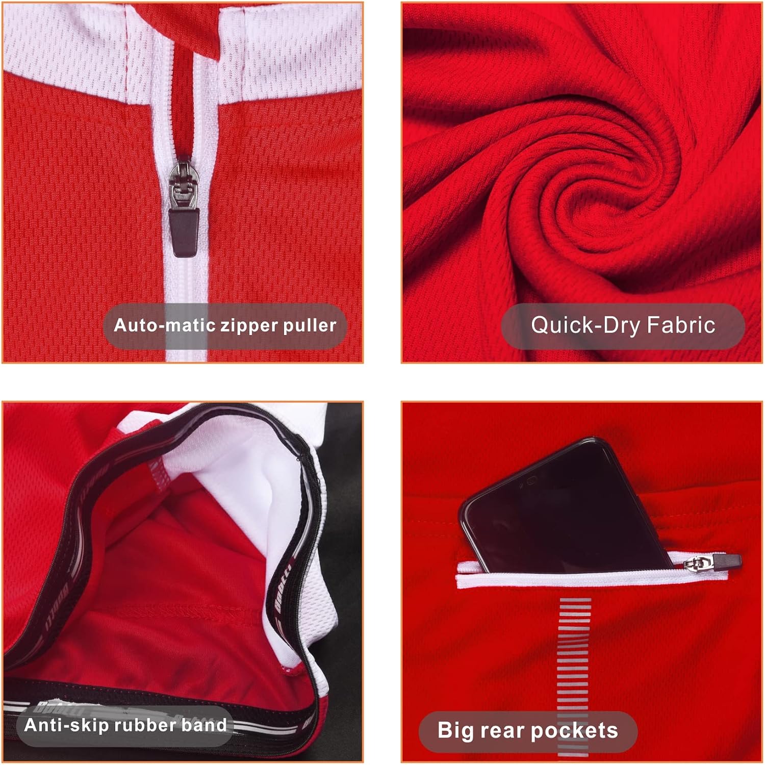 bpbtti Women's Half Zipper Long Sleeve Cycling Jersey Bike Biking Shirt with 3-Real Pockets