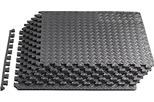 Yes4All EVA Interlocking Floor Tiles with Border for Your Home Gym