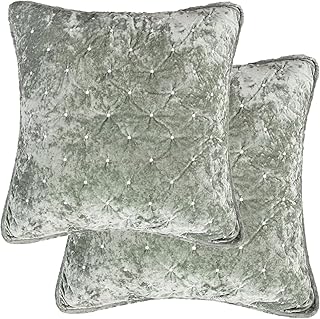 Tache Throw Pillow Cover Light Pastel Green Velvety Dreams Luxury Velvet...