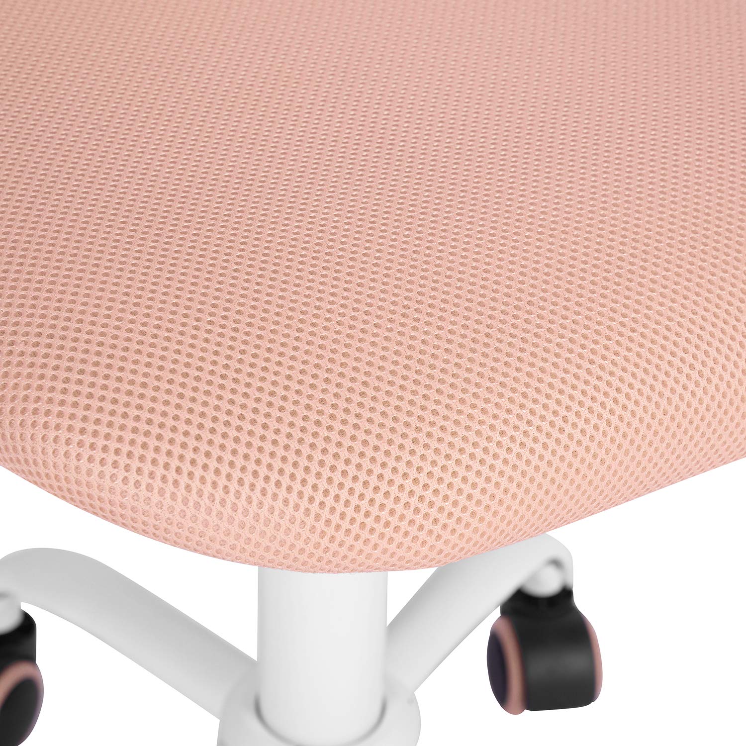 FurnitureR Chaises de Réception pour Bureau, Petite Chaises d'accueil, Réglable en Hauteur, Roues Sélectionnables à 360°, Dossier Ergonomique, Siège en Tissu Respirant, Rose
