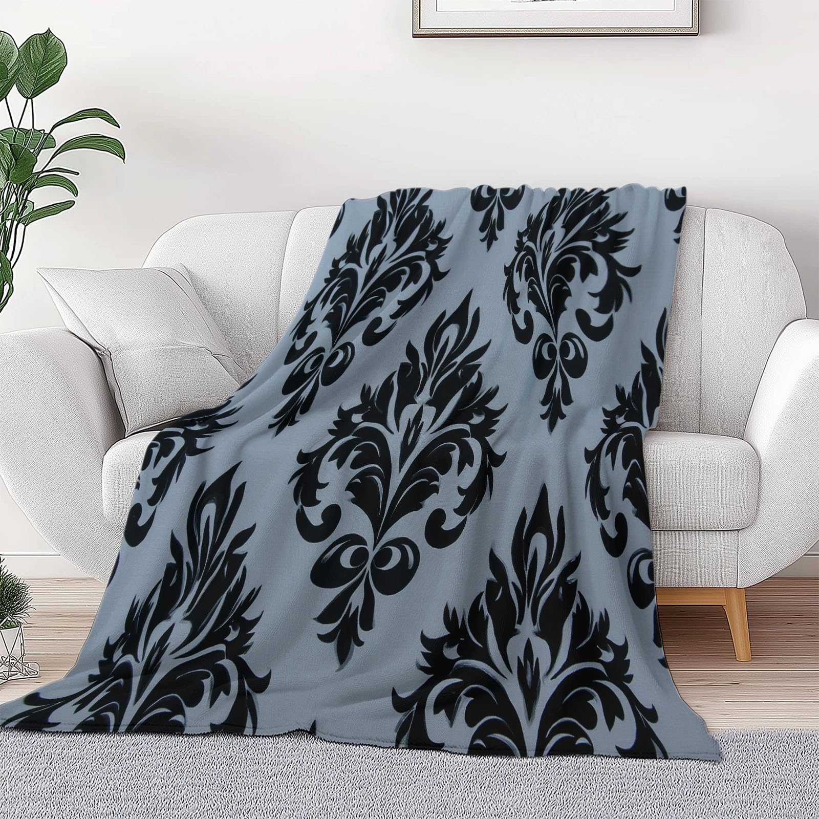 Genérico Manta de Franela de Forro Polar para Niños y Adultos 220 x 240 cm, Mantas para Sofa Estampado Encantador Elegante Encantador - Manta Gris Claro Suave Cálida Transpirable Ligera