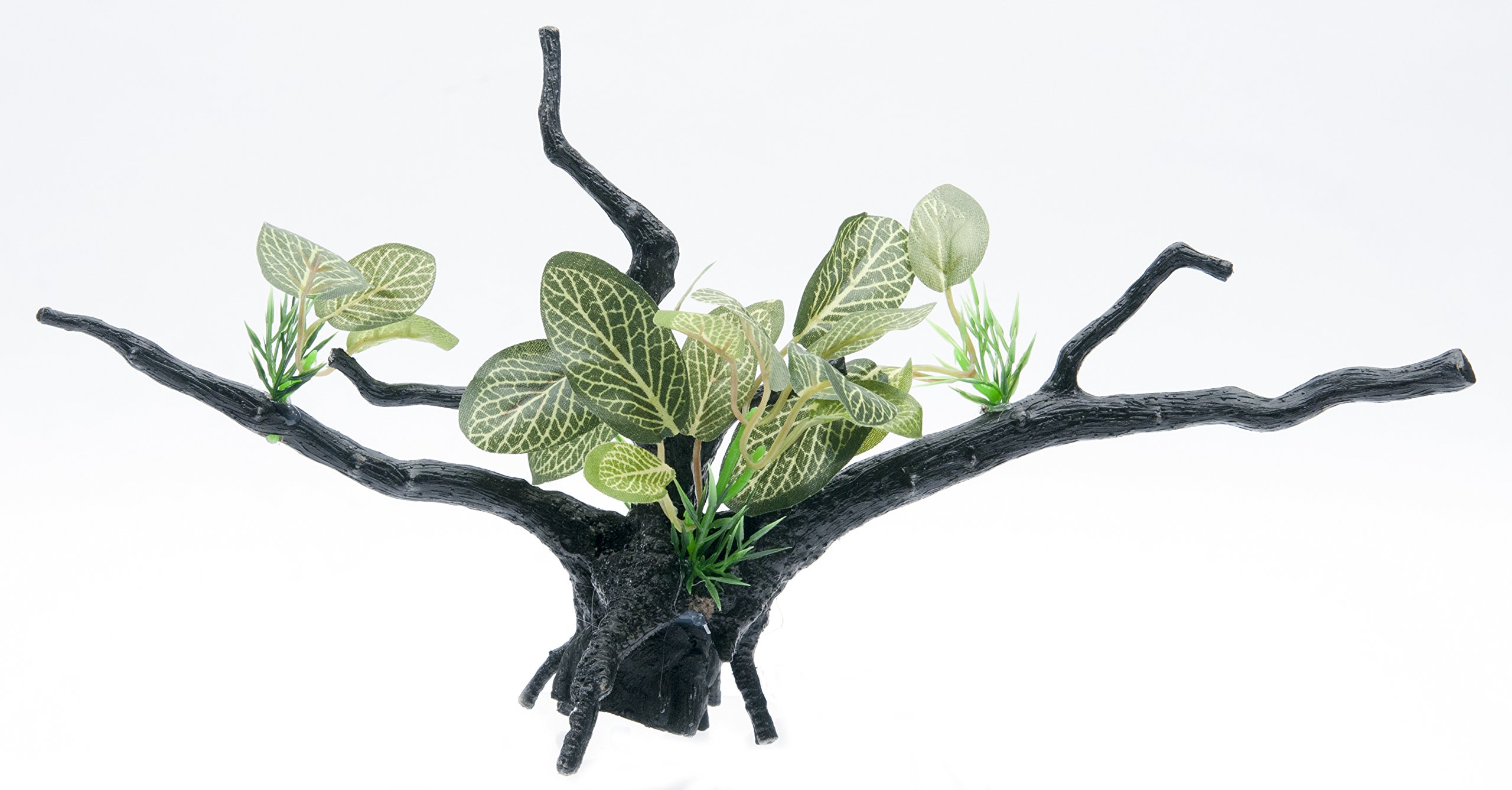 Penn-Plax Green Leaf Driftwood Plant - for Aquariums and Terrarium Décor