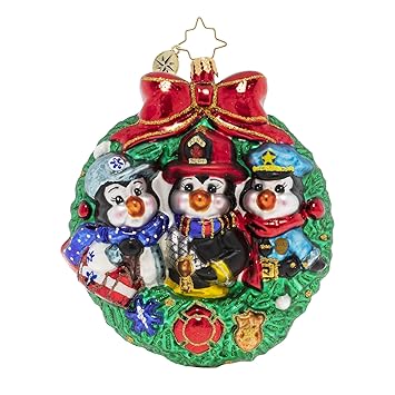 Christopher Radko Hand-Crafted European Glass Christmas Ornament, Santa's Humble Helpers