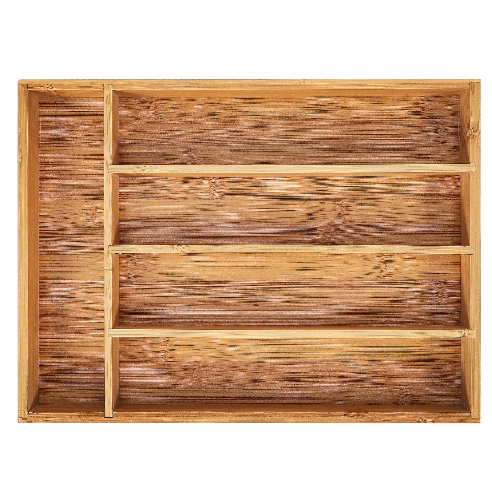 Küchenorganizer mit 5 Fächern, schmaler Besteckhalter, langlebig und vielseitig, Schubladenaufbewahrung, ordentliche Küchenorganisation, ideal für Utensilien und Besteck
