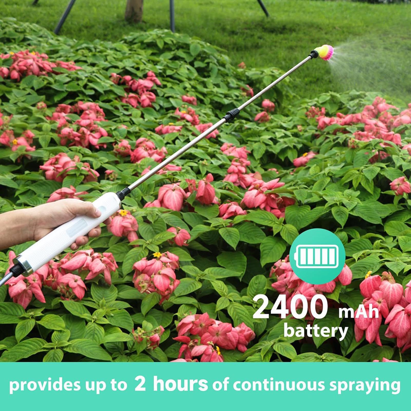 Spruzzatore per Prato Spruzzatore a batteria da 5,1 litri per concimazione | Spruzzatori a Pompa ad Acqua per giardino esterno cortile fattoria serra campeggio patio interno casa campo