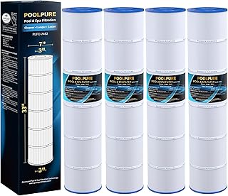 POOLPURE Pool Filter Replacement for Jandy CL580, CV580, PJAN145, Unicel C-7482, Filbur FC-0820, A0104100, R0357900, Filbur FC-6415, SD-01109, 145 sqft Filter Cartridge, Pack of 4