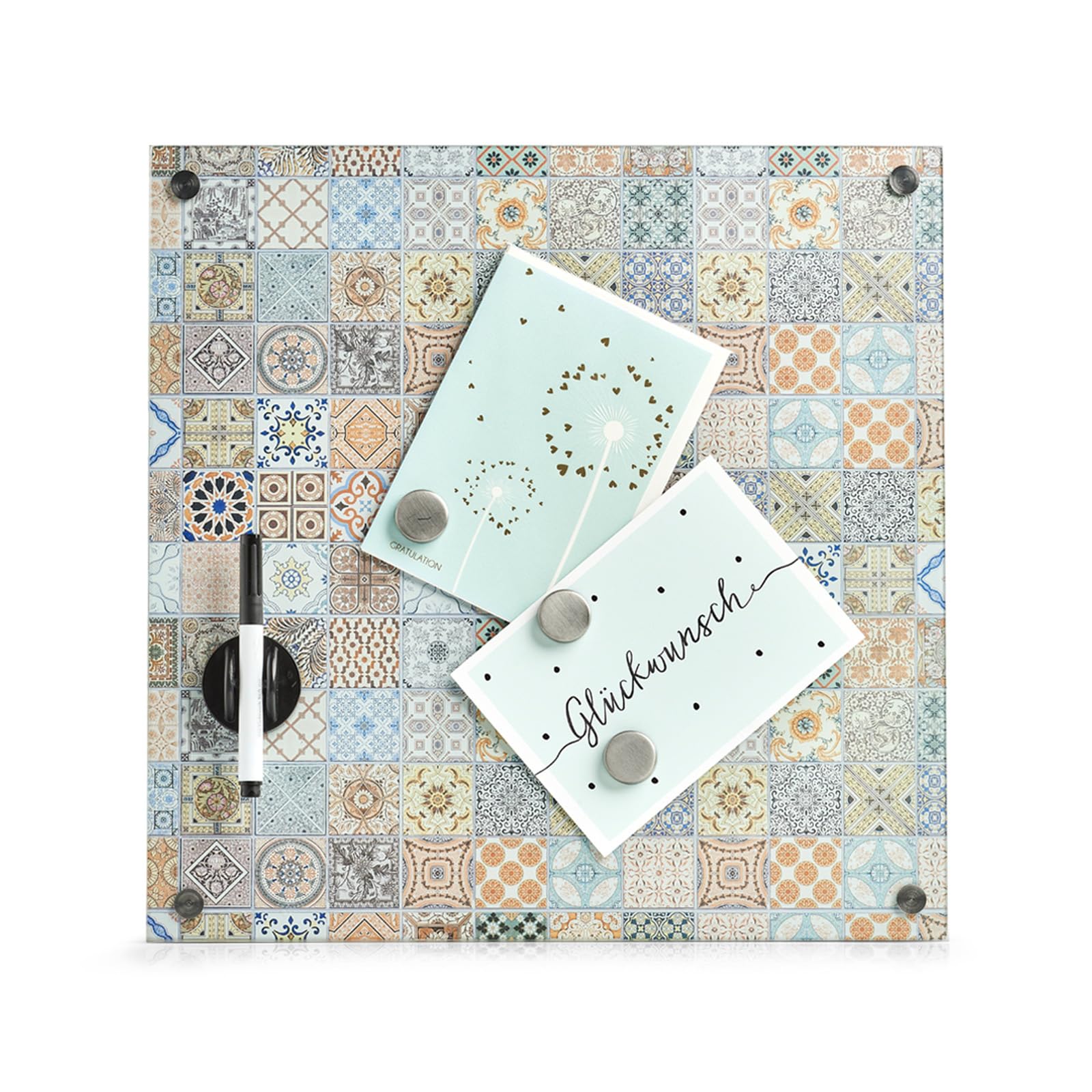 HTI-Living Memoboard Glas Mosaik Memoboard aus Glas Mosaik