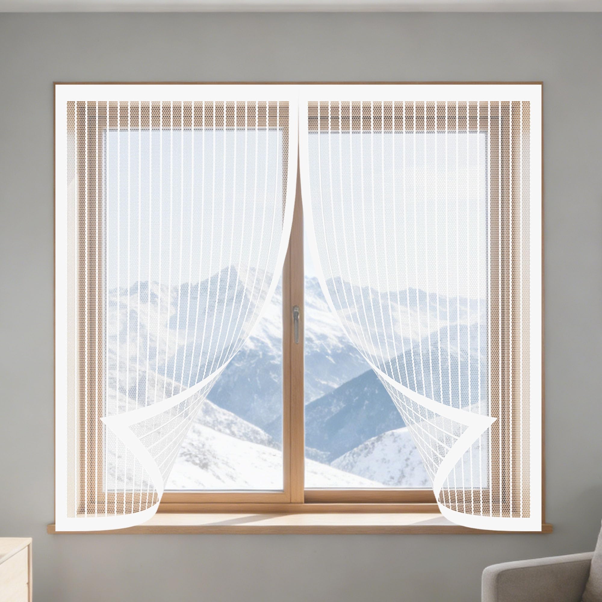 Moustiquaire fenêtre sans perçage pour stopper les moustiques 165 cm