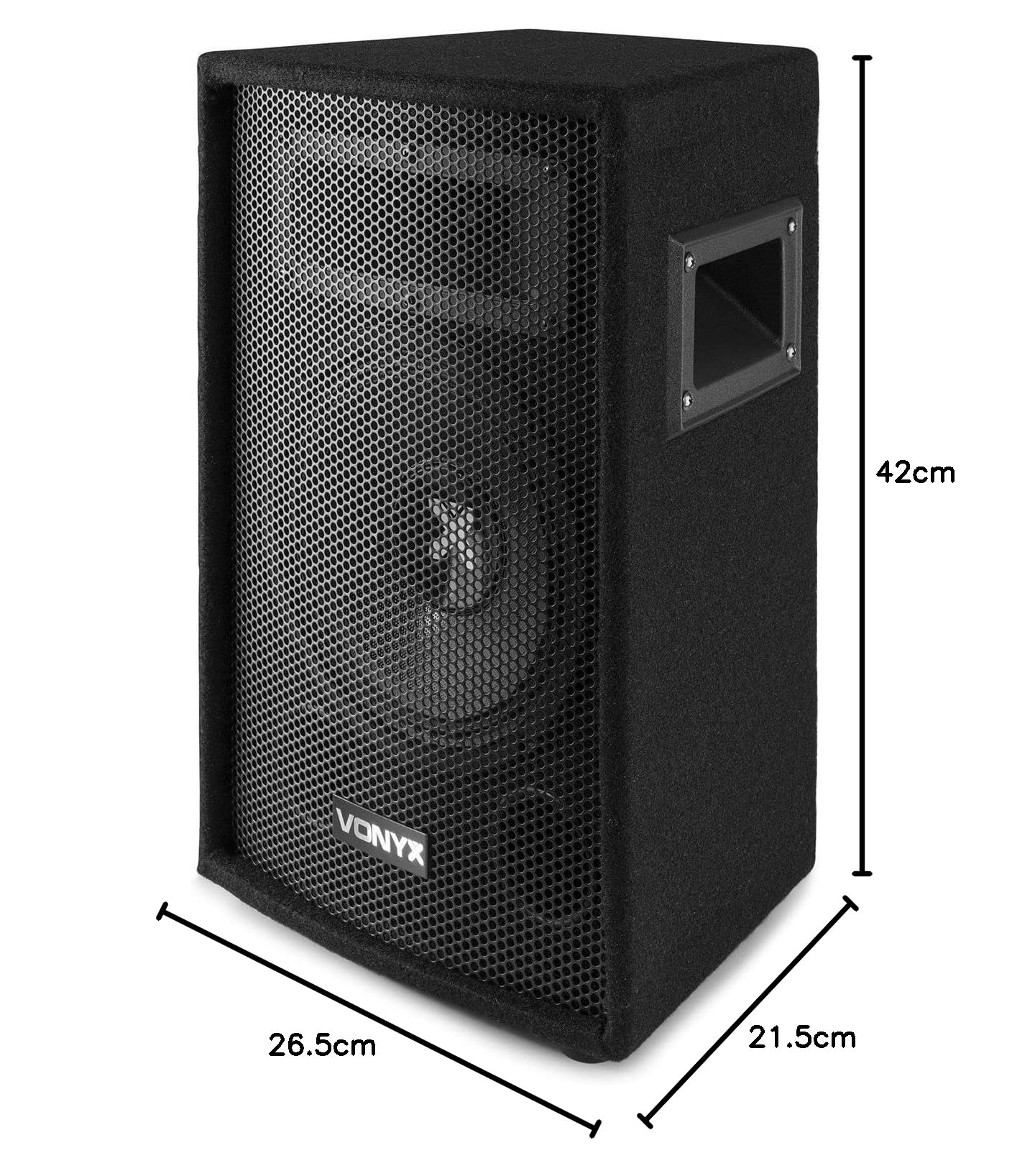 VONYX SL8 Enceinte Sono Passive, Puissance de 400 Watts, Woofer 8 Pouces, Facile à Transporter avec Ses Poignées, Montage sur Pied, Enceinte Sono Idéale pour DJ Mobiles et Soirées à la Maison