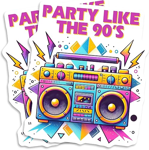PLDFMAG11218 - Imanes de caja retro para fiesta, decoración para amantes de la música de los años 90, imanes temáticos vintage, paquete de 2, 5