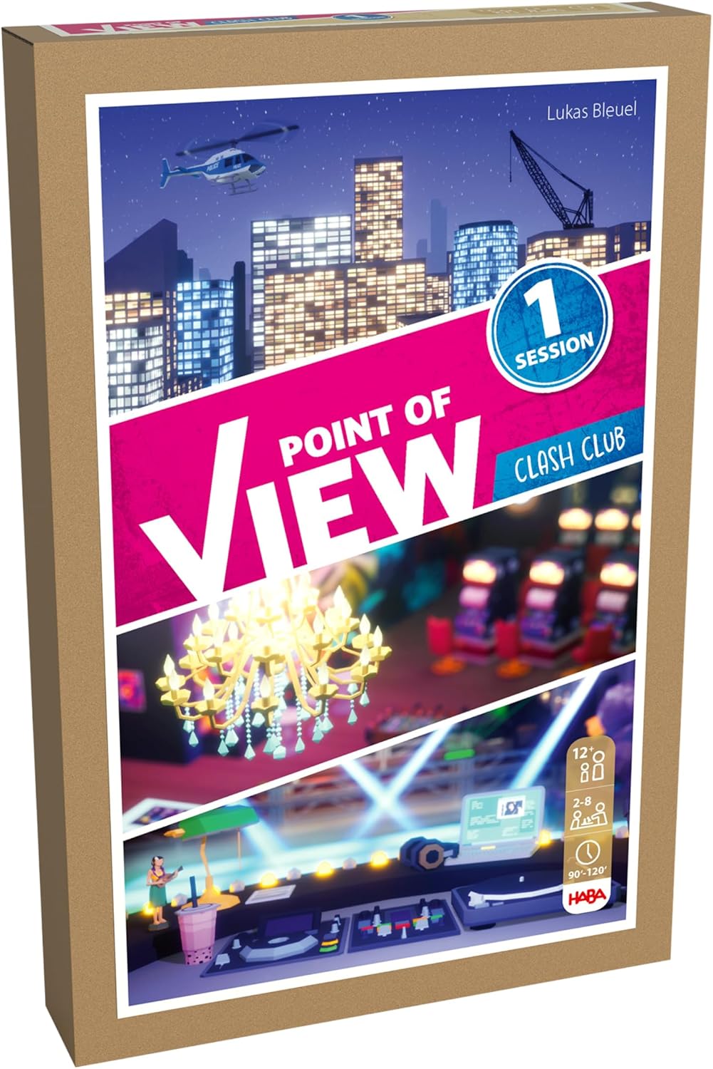 HABA Point of View: Clash Club - Compact Detective & Puzzle Game for 2-4 Players from 8 Years - Teamwork, Logic & Excitement - For On the Go - 2013275001