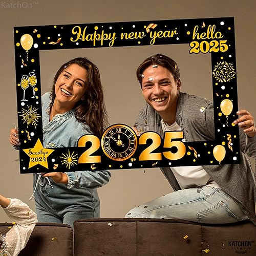 Miniatura 9 de KatchOn Marco de cabina de fotos de Año Nuevo, grande de 36 pulgadas, accesorios de cabina de fotos para suministros de fiesta de Año Nuevo