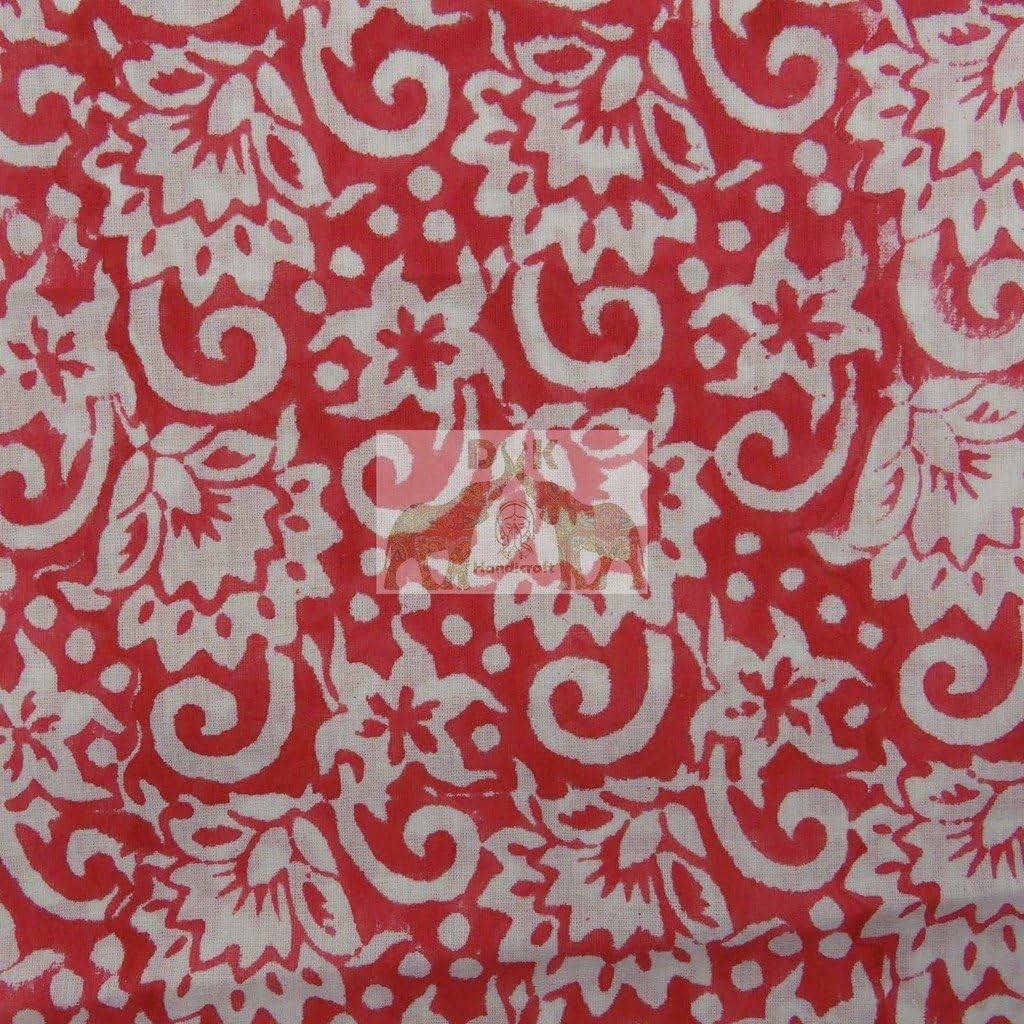 Block Print Fabric Indian Cotton Printed Fabric Bagru Print Fabric Indian Designer Jaipuri Fabric