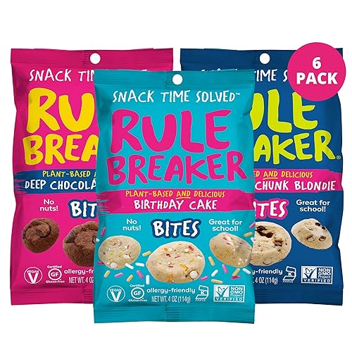 Rule Breaker - Snacks veganos libres de gluten, sin nueces, hipoalergénicas y kosher