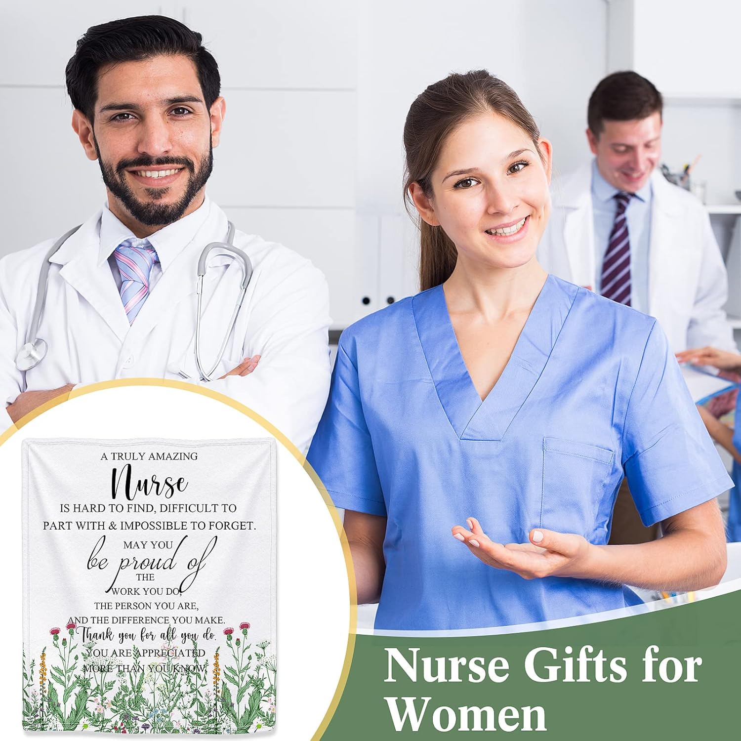 Boyiee Valentines Nurse Blanket for Women Soft Throw Blanket Microfiber Polyester Flannel Nurse Appreciation Gifts for Nurses Medical Assistant Week Rn Practitioner Gift - Image 7