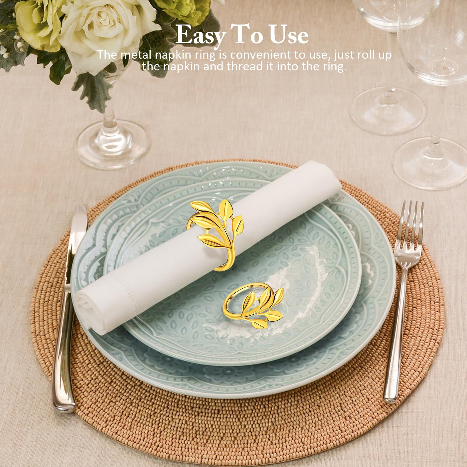 Bague De Serviette Forage Porte-serviettes En Cristal Ronds Élégants