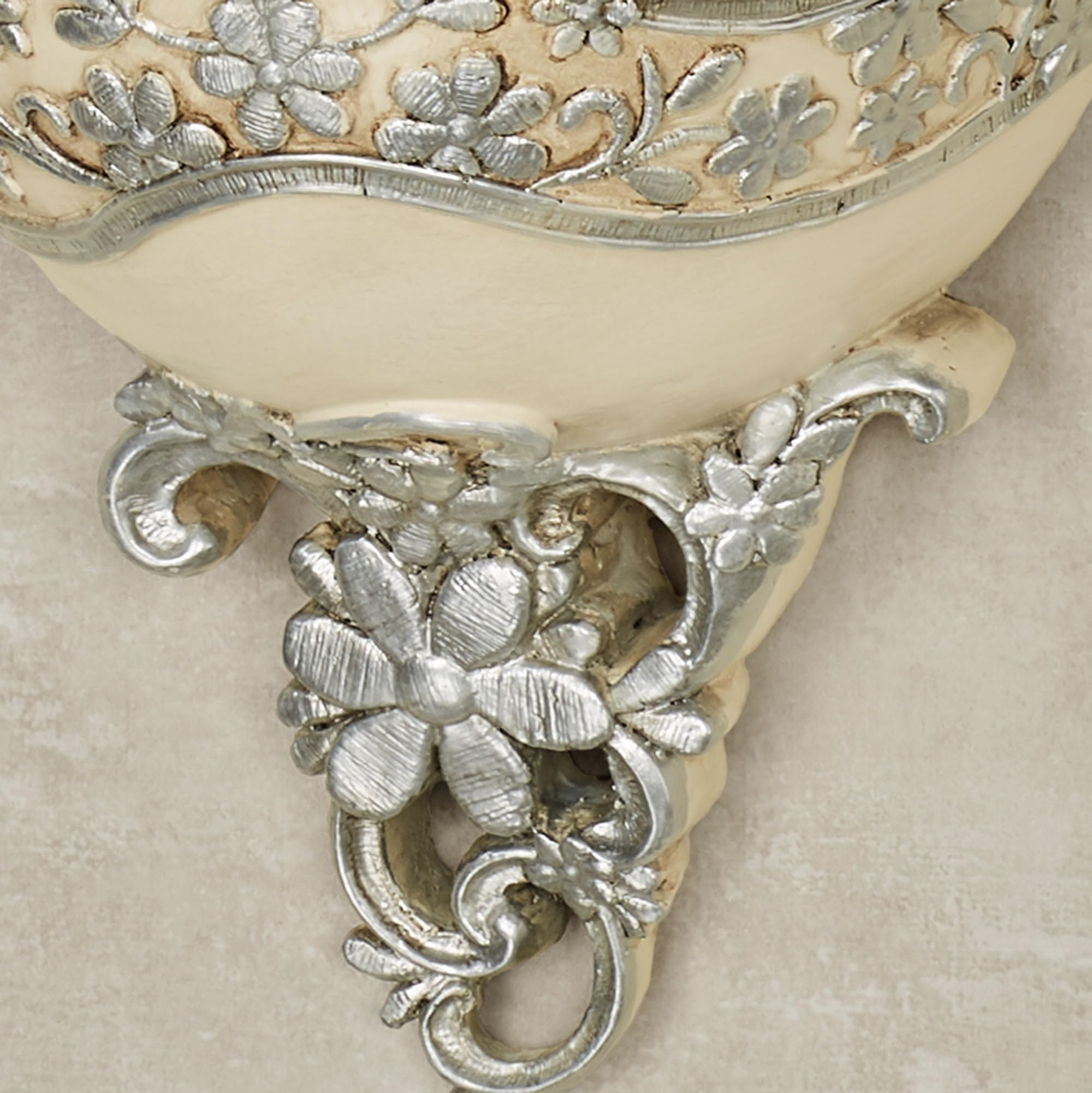 Amazon.com: Floressa Ivory Silver Metallic Wall Sconce Pair : Home